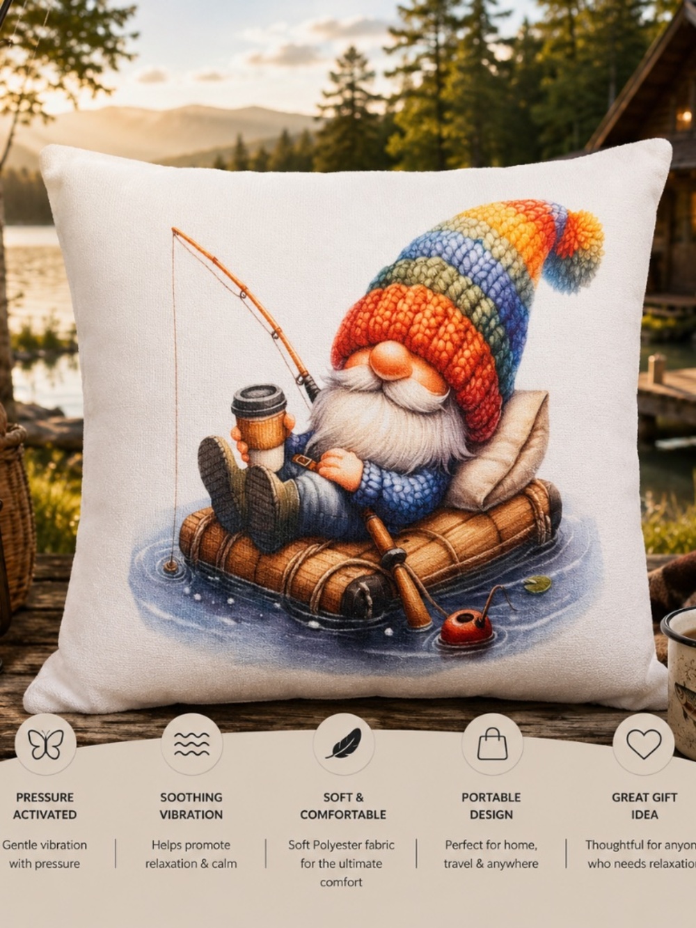 Gnome Pressure Activated Massage Pillow